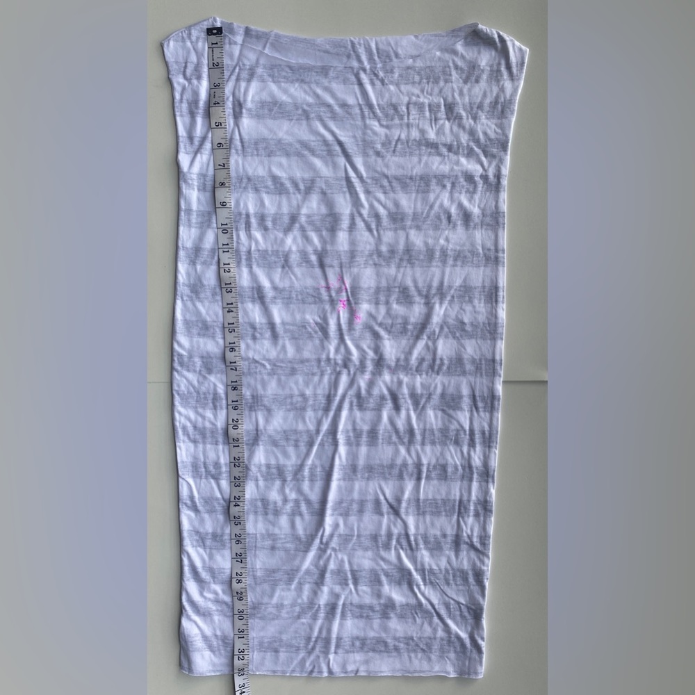 American apparel gray and white striped tank top